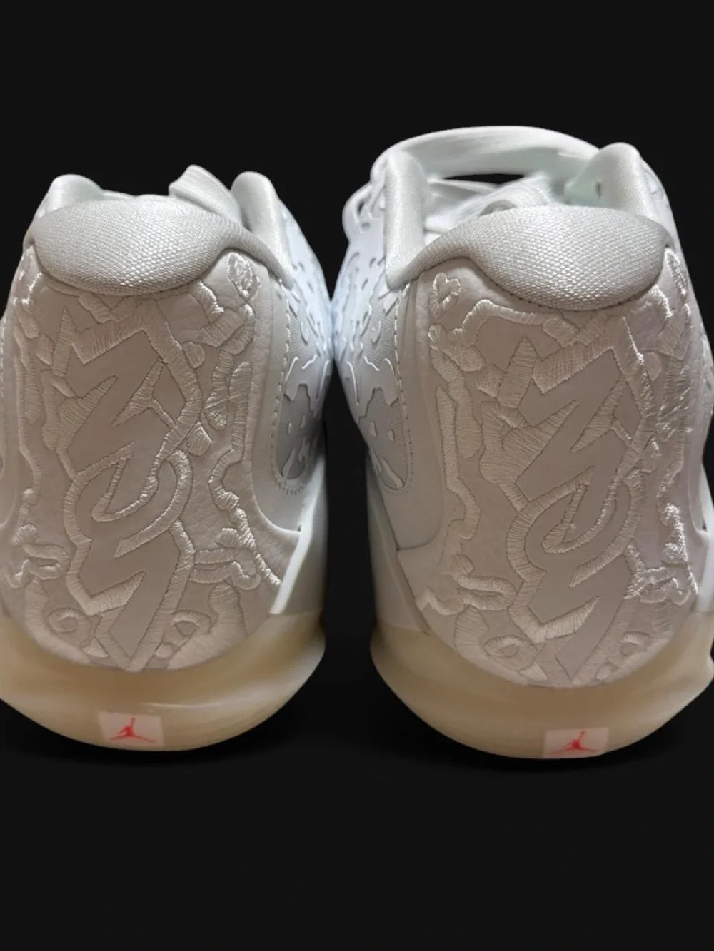 Jordan Men's White Athletic Sneakers with Textured Overlay